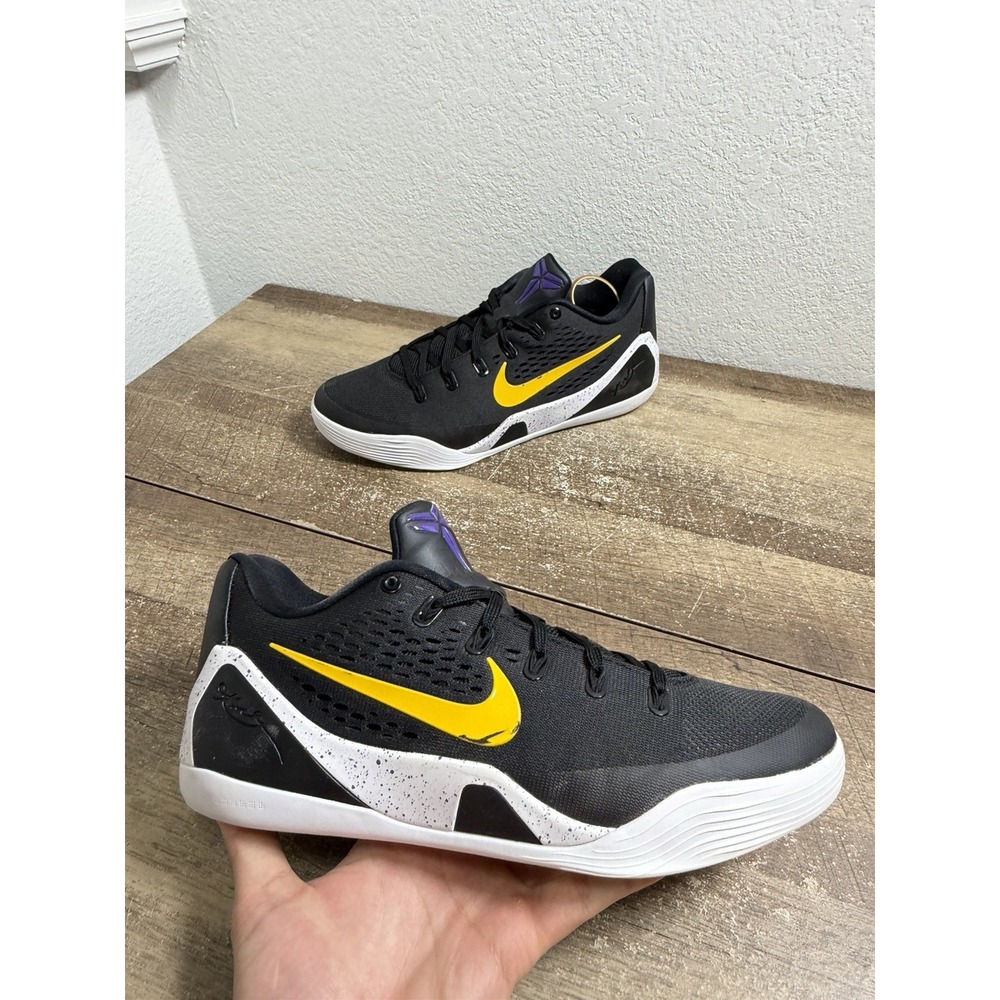 Nike Kobe 9 Elite Low Protro 'Lakers Gold Black Sneakers, Size 10 IH1401-002